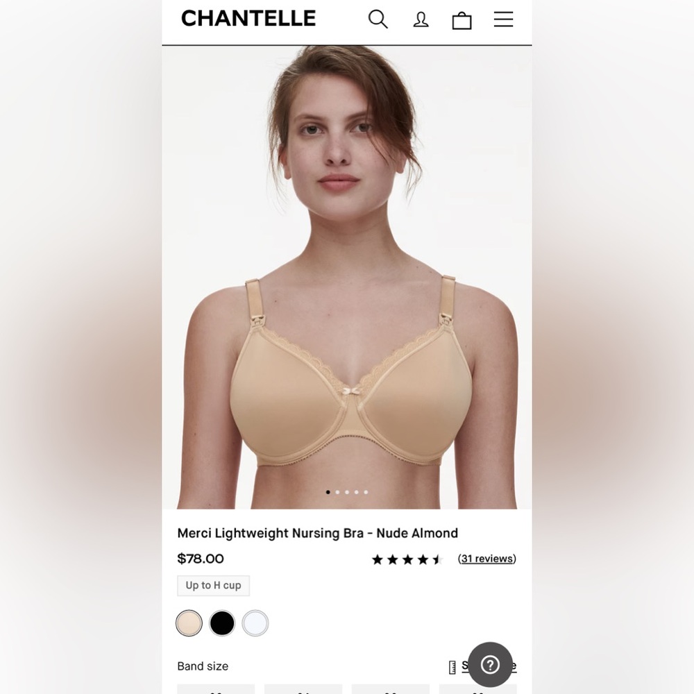 NWT Chantelle NURSING BRA 42F /42DDD